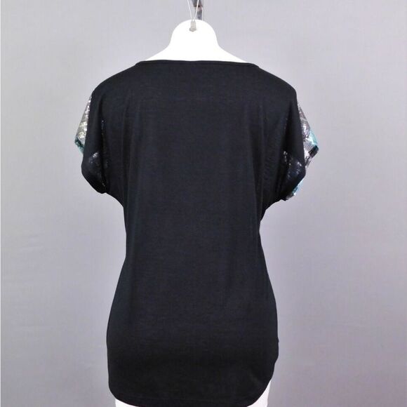 Cato Women Shirt Size L Multicolor Sequin Blouse - Picture 3 of 6